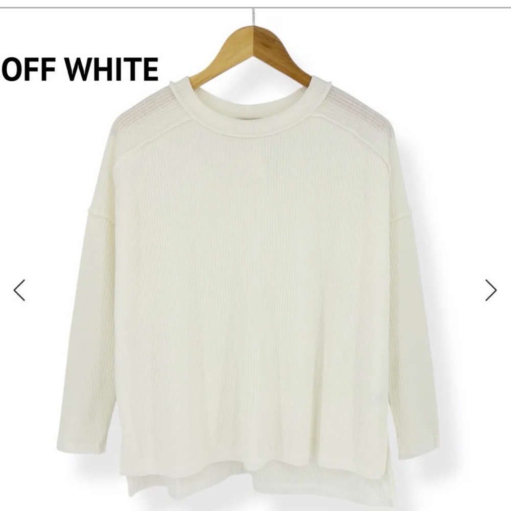 Off White Ribbed Sweater